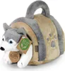 Husky di peluche con trasportino, 13 cm, ecologico Anteprima dell’immagine prodotto 1