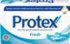 A bar of Protex Fresh soap on a white background with blue wave graphics. Náhled obrázku produktu