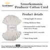 Bavlnená šnúra 9 mm 50 m, mnoho farieb, priadza na macramé, Náhľad obrázku produktu 4