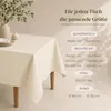 Tischdecke Ø 160 cm für Küche & Esstisch in Cremeweiß Produktbild-Vorschau 2