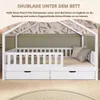 Crazy Pine Hausbett mit Schubladen 190x100 cm – Kinderbett Produktbild-Vorschau 4