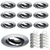 10er Set  Paulmann Einbauleuchten schwenkbar Alu Schwarz Produktbild-Vorschau 1