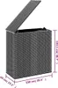 vidaXL Coffre à coussins de jardin en rotin PE 100x49x103,5 Voir les images du produit 5
