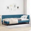 vidaXL Rohový rám postele s čelom modrý 90 cm x 200 cm Náhľad obrázku produktu 2
