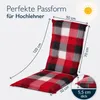 BURI 6x Hochlehner Auflage 120x50x5,5 cm - wetterfeste Produktbild-Vorschau 2