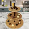 Koopman Présentoir à aliments à trois niveaux en bambou Voir les images du produit 12