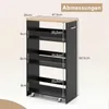 COSTWAY Nischenwagen 25cm breit, 4 Etagen Küchenwagen Produktbild-Vorschau 3
