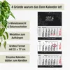 3 Monatskalender 2026 Wandkalender mit Schieber - "Block Produktbild-Vorschau 2
