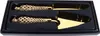 Set di coltelli e posate da portata color oro con incisione Anteprima dell’immagine prodotto 1