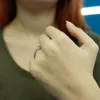 0,70 Carat Diamant halbrund Memoire Ring 14 Karat Weißgold Produktbild-Vorschau 1