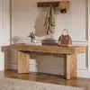 Banco d'ingresso in legno lungo 120 cm, panche da interno Anteprima dell’immagine prodotto 1