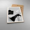 Gerahmtes Poster - Rahmen in heller Eiche - Schwarz Weiß Produktbild-Vorschau 3