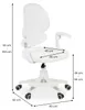 Schreibtischstuhl ISLA mit Fußstütze, Weiß - ergonomischer Produktbild-Vorschau 7