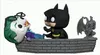 A Funko Pop! Movie Moments vinyl figure set depicting Batman and the Joker on a brick wall with a gargoyle. Podgląd zdjęcia produktu