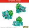 A collage of three Mega Construx Pokemon Jumbo Bulbasaur building sets in different poses. Produktbild-Vorschau
