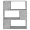 Bücherregal Raumteiler Betongrau 80x24x94 cm Holzwerkstoff Produktbild-Vorschau 5