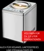 Die Unold Eismaschine Profi Plus 2,5 L ist eine silberne Eismaschine mit Digitalanzeige und transpar Produktbild-Vorschau