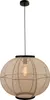 Pendelleuchte 1-flammig HxØ 165x47 cm schwarz/natur Produktbild-Vorschau 2