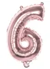 XL Folienballons Zahl 86 cm groß - Rose Gold - Luft oder Produktbild-Vorschau 3
