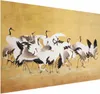Posterpapier Poster - Japanese Cranes - a flock of birds Produktbild-Vorschau 1