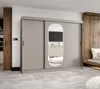 Šatní skříň 250 cm BEREN se zrcadlem - kašmírová Náhled obrázku produktu 1