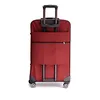 A red suitcase is shown from the back, standing on its wheels. Produktbild-Vorschau