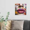 DEQORI Hybrid Leinwand Bild 30x30 cm 'Bunte Kussspuren' Produktbild-Vorschau 3