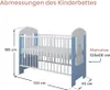 Gitterbett mit Matratze & Kleiner Teddybar Gravur 120x60cm Produktbild-Vorschau 5