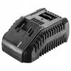 A black battery charger for a power tool. Podgląd zdjęcia produktu