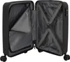 The interior of an open black suitcase. Produktbild-Vorschau