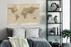 MuchoWow® - Leinwandbilder - Weltkarte - Vintage - Braun, Produktbild-Vorschau 6