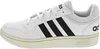 A side view of a white Adidas sneaker with black stripes. Anteprima dell’immagine prodotto
