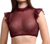 Dirndlbluse Bahar Flügelarm bordeaux 32 Produktbild-Vorschau 2