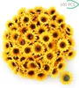 100 künstliche Sonnenblumenköpfe aus weichem Produktbild-Vorschau 4