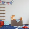 Relaxdays Sitzbank mit Stauraum, Leinen-Optik, gepolstert, Produktbild-Vorschau 5