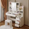 Toaletka kosmetyczna z taboretem I lustrem LED – glamour Podgląd zdjęcia produktu 7