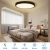 ZMH LED plafoniera nera piatta IP44 22cm bianco caldo 15W Anteprima dell’immagine prodotto 13