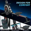 A marketing image of a rowing machine with feature callouts. Produktbild-Vorschau
