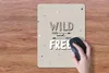 MuchoWow® Mauspad Mousepad Zitate - Sprichwörter - Wild und Produktbild-Vorschau 4