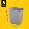 Rubbermaid 2956, 26,6 l, Rechteckig, Lineares Polyethylen Produktbild-Vorschau 6