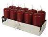 Stumpenkerzen bordeaux 9x4 cm, 10 Stück, Papstar, Produktbild-Vorschau 2