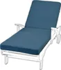 A blue cushion on a white chaise lounge. Produktbild-Vorschau