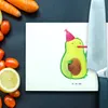 Mr. & Mrs. Panda Glasschneidebrett Avocado Feier - Weiß - Produktbild-Vorschau 2