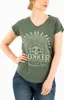 Rokker Indian Bonnet Damen T-Shirt, oliv, M Produktbild-Vorschau 1