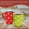 Kaffeetassen Punkte-Dekor Bunt, 4er Set, für 250 ml Produktbild-Vorschau 4