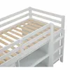 Hochbett Kinderbett (ohne Matratze) 90x190 cm , halbhohes Produktbild-Vorschau 8