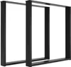 Sada 2 kovových stolových nohou 80x20x2 cm průmyslový Náhled obrázku produktu 1