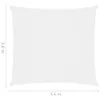 vidaXL Voile d'ombrage Oxford Tissu Carré 3,6x3,6 m Blanc - Voir les images du produit 13