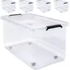 DEUBA® 4x Boîte de rangement 60L en plastique transparent Voir les images du produit 1
