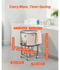 SucceBuy : chariot à linge rond équipé de roues pivotantes Voir les images du produit 3